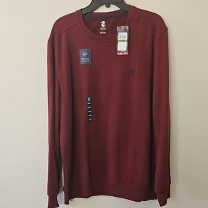 Izod Men's Burgundy Crewneck Sweater